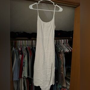Abercrombie and Fitch white midi dress tie back size extra small